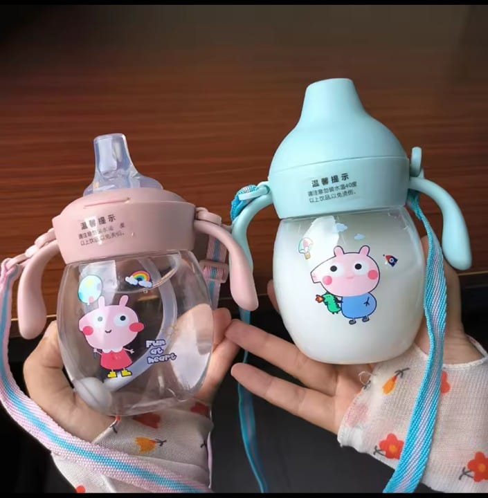 baby sippy water cup kid handle learn feeding drinking bottle